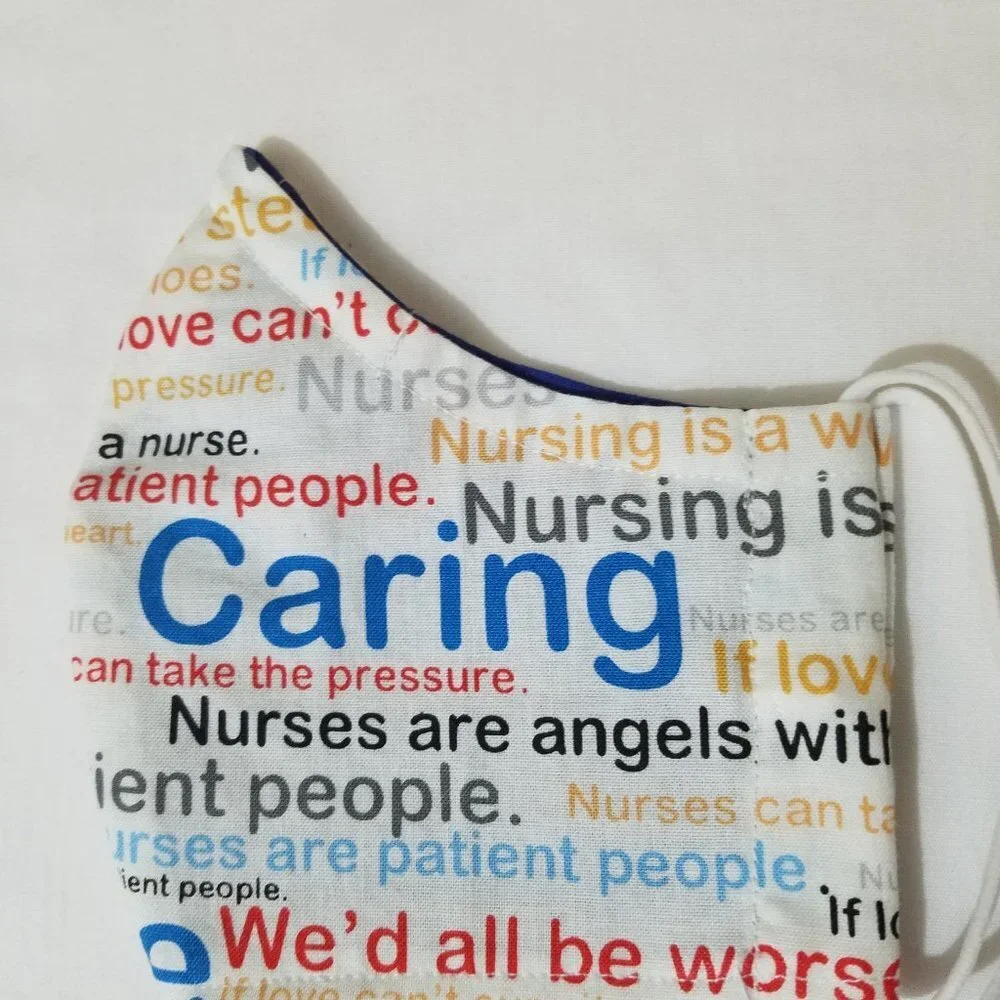Hand Crafted Nurses Face Mask Cotton Adult or Teens  Unisex